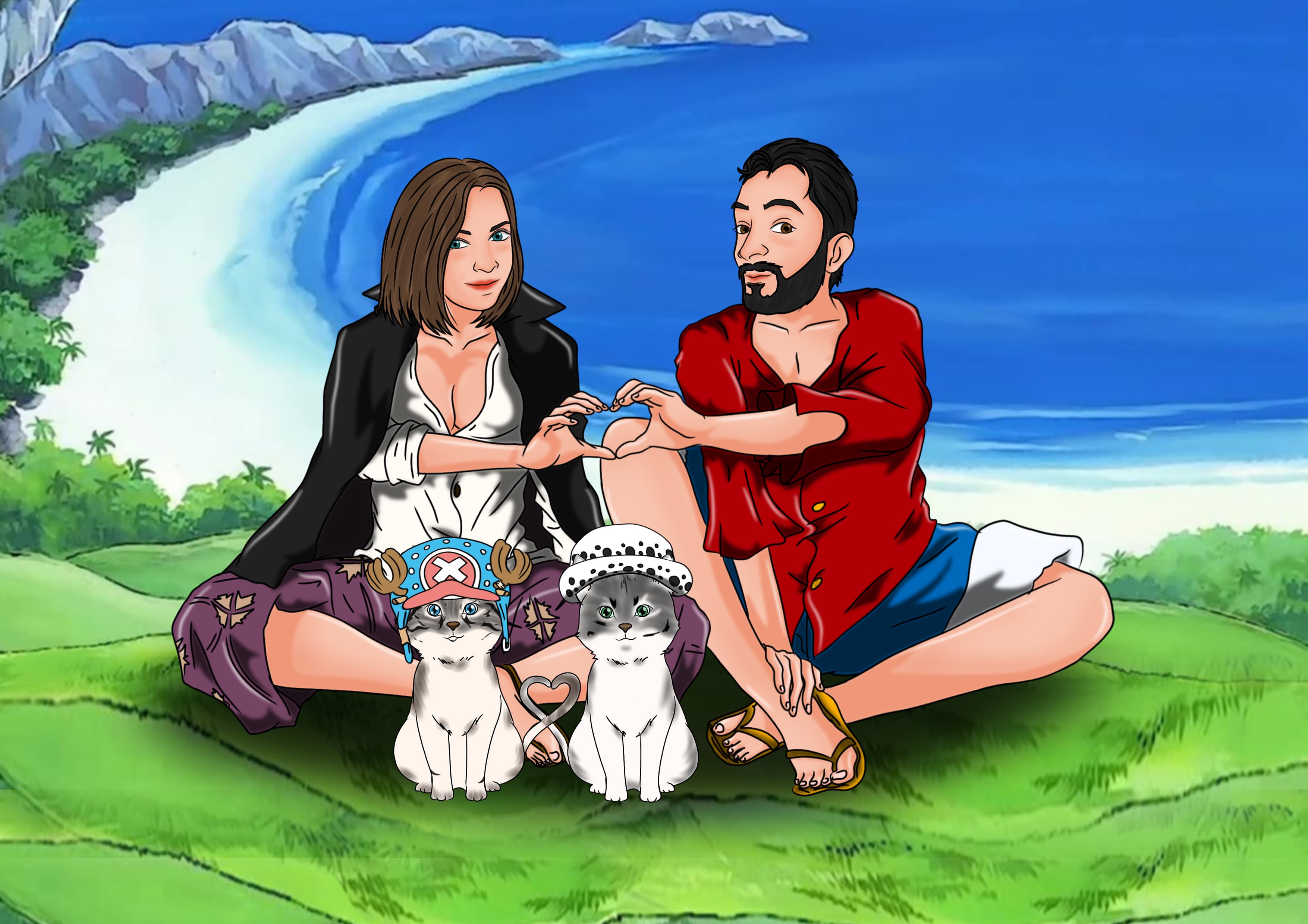 L'illustration de couple personnalisée