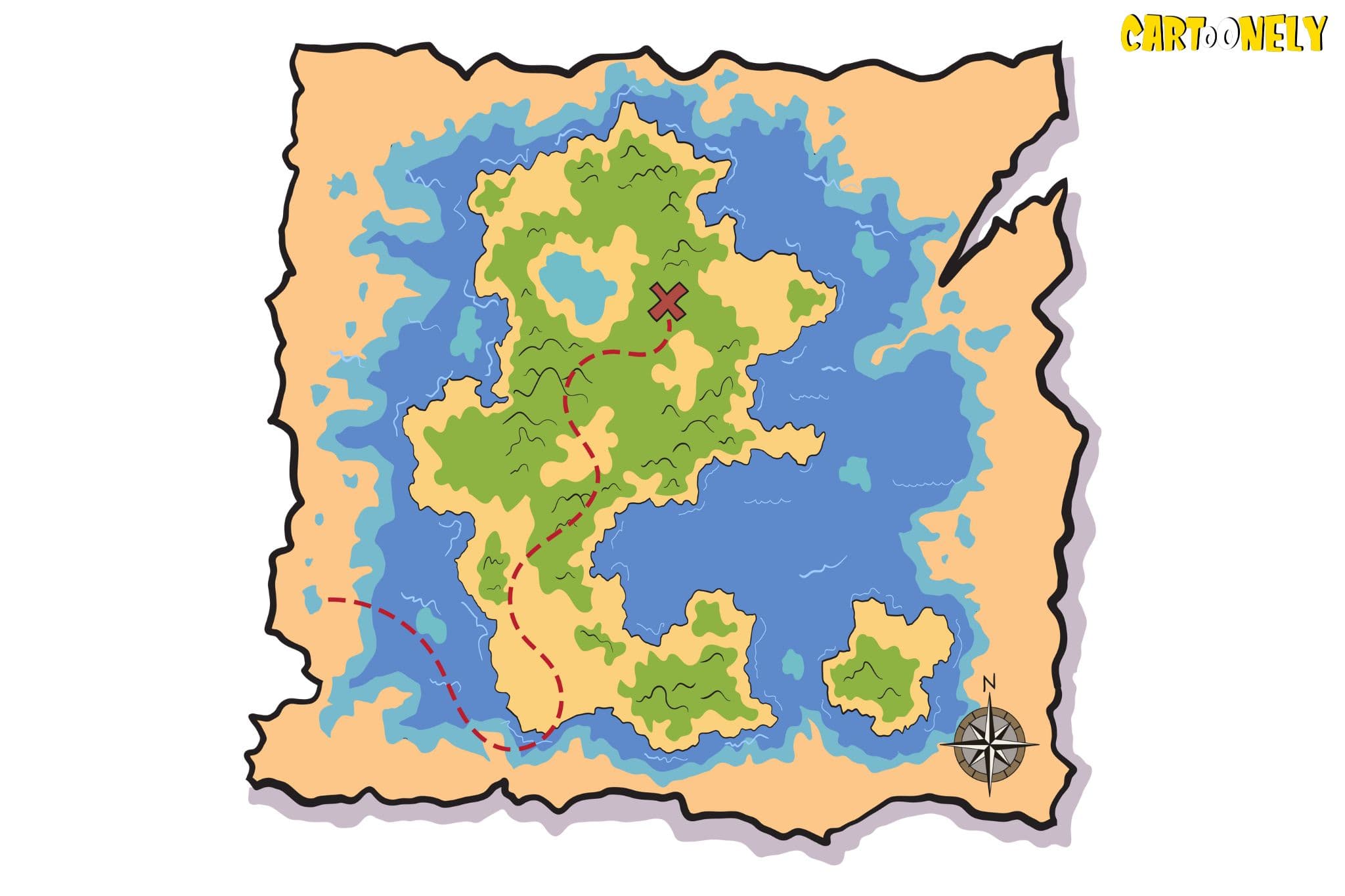 Dessin de carte au trésor