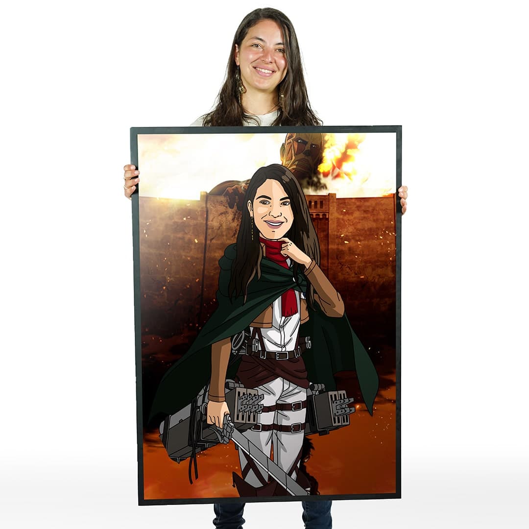 portrait attaque on titans réalisé par cartoonely 6