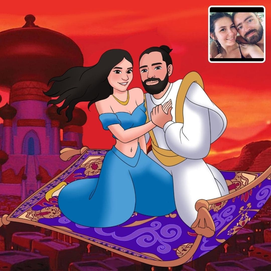 portrait princesse disney réalisé par cartoonely