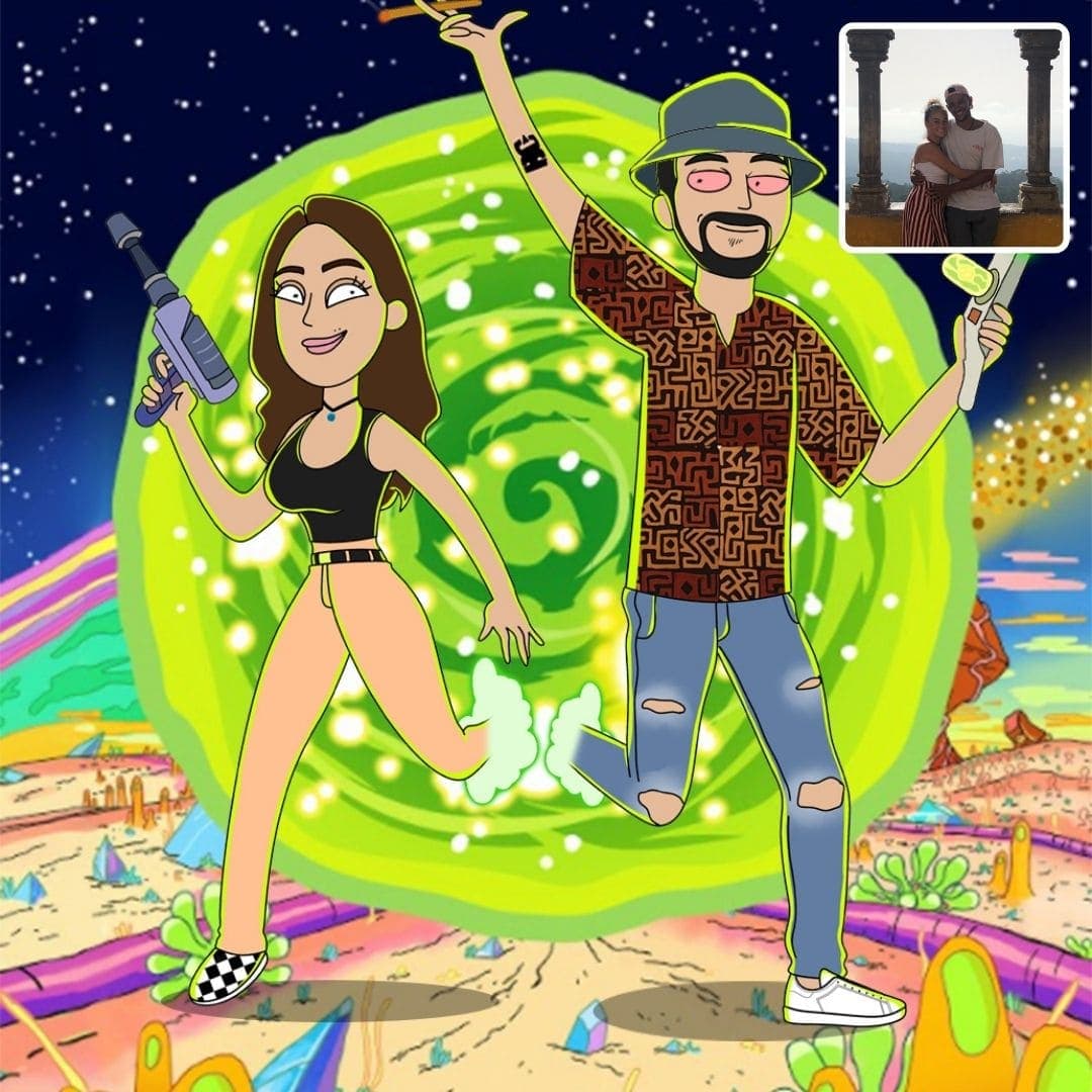 poster rick et morty réalisé par cartoonely 4