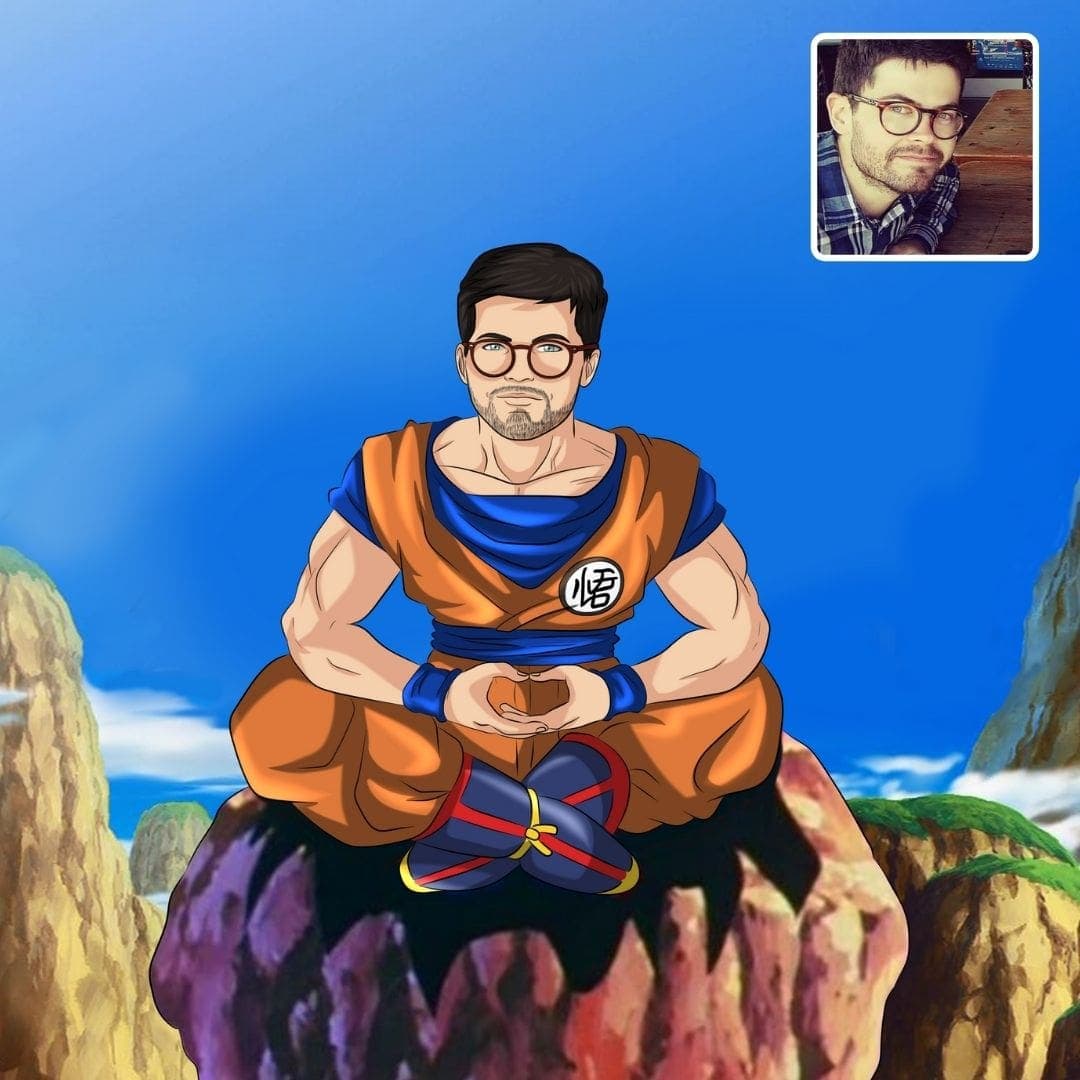 portrait dragon ball réalisé par cartoonely